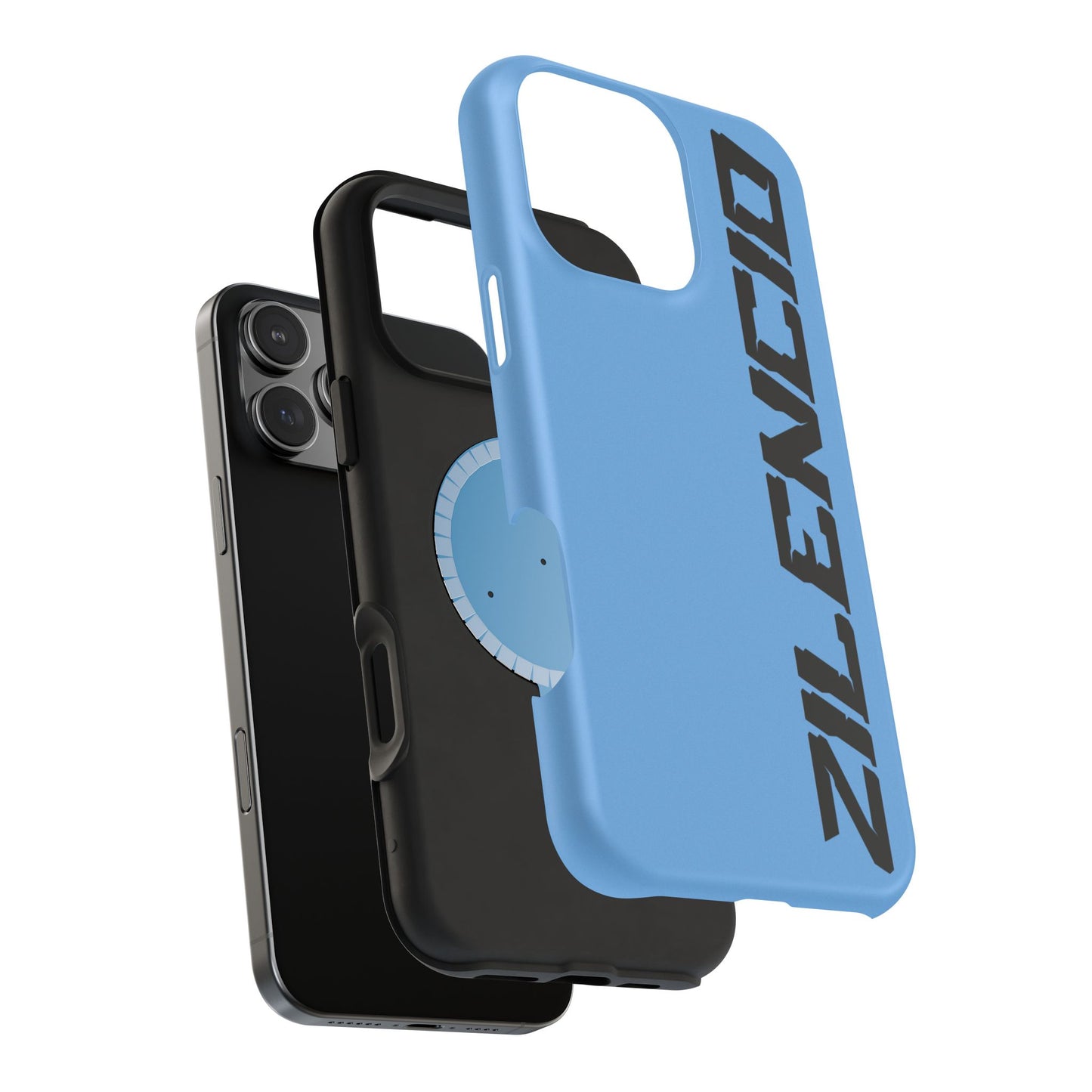 Magnetic Light Blue Zilencio iPhone Case