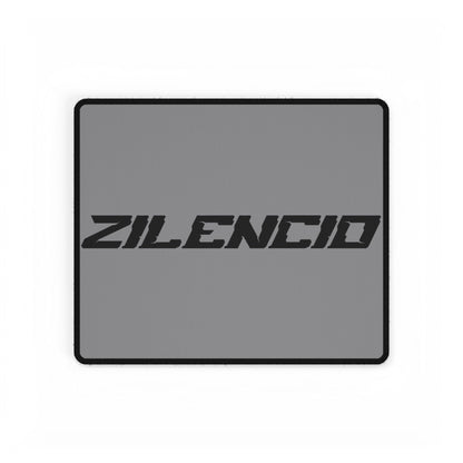 Sleek Black Desk Mat with Zilencio Design